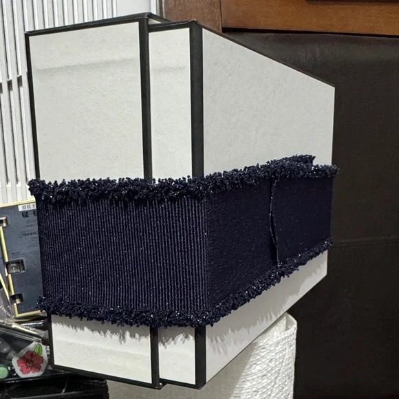 CHANEL BOX ONLY with Navy and Gold Accents - Picture 2 of 5